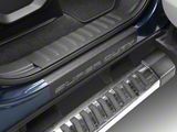 Front Door Sill Protection with Super Duty Logo; TUF-LINER Black; Black and Gray (17-25 F-350 Super Duty)