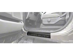 Front Door Sill Protection with Super Duty Logo; TUF-LINER Black; Black and Gray (17-24 F-350 Super Duty)