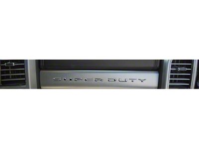 Glove Box Insert Letters; Liquid Chrome (17-22 F-350 Super Duty)