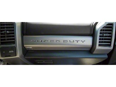 Glove Box Insert Letters; Black and Silver American Flag (17-22 F-350 Super Duty)
