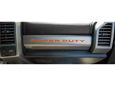 Glove Box Letter Inserts; Gloss Orange (17-22 F-350 Super Duty)
