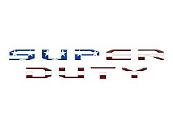 Glovebox Letter Inserts; American Flag (23-25 F-350 Super Duty)