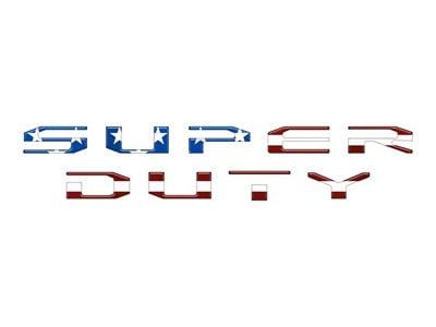 Glovebox Letter Inserts; American Flag (23-25 F-350 Super Duty)