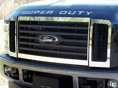 Grille Accent Trim; Stainless Steel (2008 F-350 Super Duty)