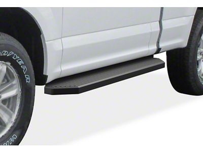H-Style Running Boards; Black (17-25 F-350 Super Duty Regular Cab)