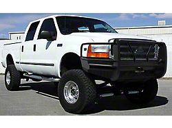 HD Replacement Front Bumper with Receiver Hitch; Semi-Gloss Black (99-07 F-350 Super Duty)