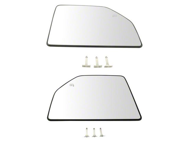 Heated Upper Towing Mirror Glass; Driver and Passenger Side (2017 F-350 Super Duty)