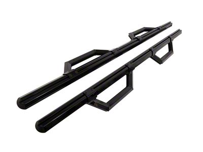 Hex Series Side Step Bars without Mounting Brackets; Gloss Black (99-25 F-350 Super Duty SuperCrew)
