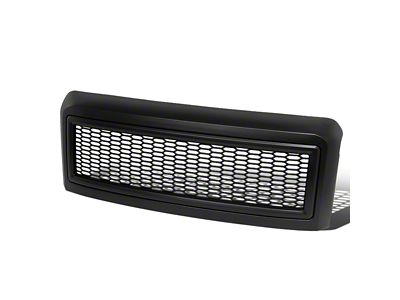 Honeycomb Mesh Style Upper Replacement Grille; Matte Black (08-10 F-350 Super Duty)