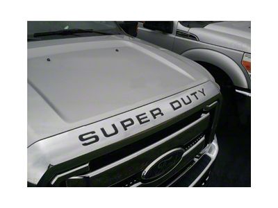 Hood Insert Letters; Gloss Black (11-16 F-350 Super Duty)