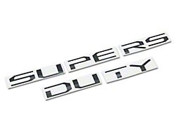 Hood Insert Letters; Gloss Black (17-22 F-350 Super Duty)