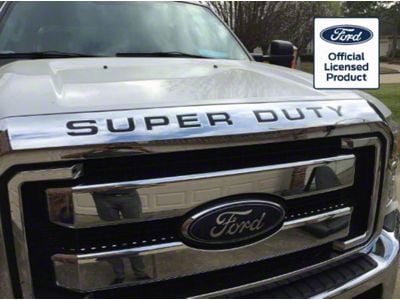 Hood Insert Letters; Matte Black (11-16 F-350 Super Duty)