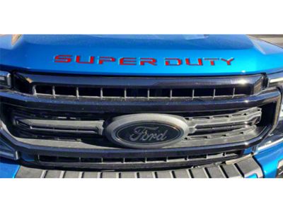 Hood Insert Letters; Red (17-22 F-350 Super Duty)