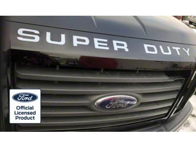 Hood Insert Letters; Silver Metallic (11-16 F-350 Super Duty)