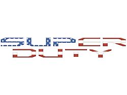 Hood Letter Inserts; American Flag (23-25 F-350 Super Duty)
