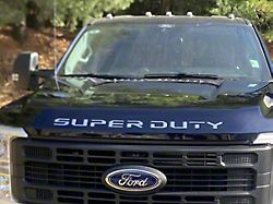 Hood Letter Inserts; Stainless Steel (23-26 F-350 Super Duty)