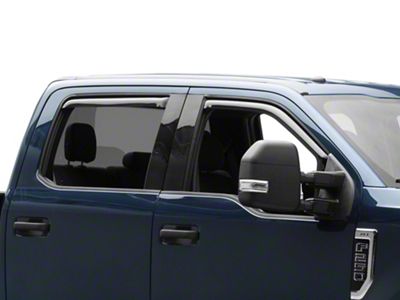 EGR In-Channel Window Visors; Front and Rear; Dark Smoke (17-25 F-350 Super Duty SuperCrew)