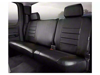 Fia LeatherLite Series Rear Seat Cover; Black (17-25 F-350 Super Duty SuperCrew)