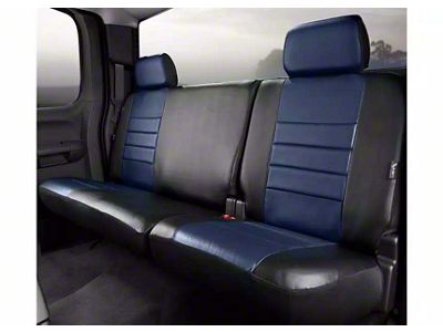 Fia LeatherLite Series Rear Seat Cover; Blue (17-25 F-350 Super Duty SuperCrew)
