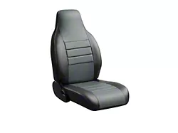 Fia LeatherLite Series Rear Seat Cover; Gray (17-22 F-350 Super Duty SuperCab)