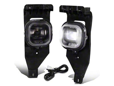LED Projector Fog Lights with Switch; Clear (05-07 F-350 Super Duty)