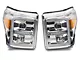 Raxiom LED Projector Headlights with Switchback Turn Signals; Chrome Housing; Clear Lens (11-16 F-350 Super Duty)