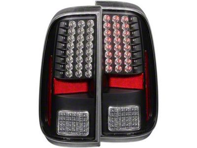 LED Tail Lights; Black Housing; Clear Lens (11-16 F-350 Super Duty)