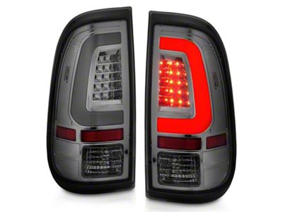 LED Tail Lights; Chrome Housing; Smoked Lens (11-16 F-350 Super Duty)