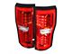 LED Tail Lights; Chrome Housing; Red Lens (17-19 F-350 Super Duty w/ Factory Halogen Tail Lights)