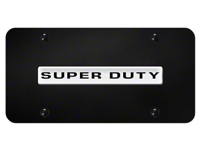 SuperDuty License Plate; Chrome (Universal; Some Adaptation May Be Required)