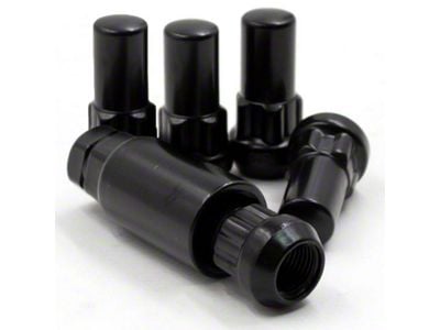 Locks with Key for Black Acorn Lug Nuts; 14mm x 1.5 (11-24 F-350 Super Duty)