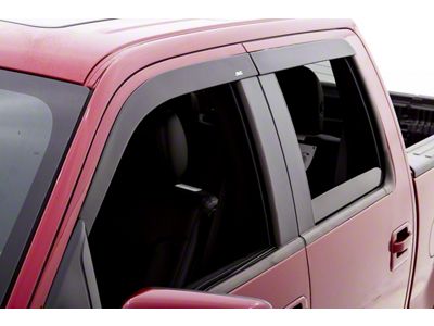 Low Profile Ventvisor Window Deflectors; Front; Matte Black (17-22 F-350 Super Duty SuperCab)