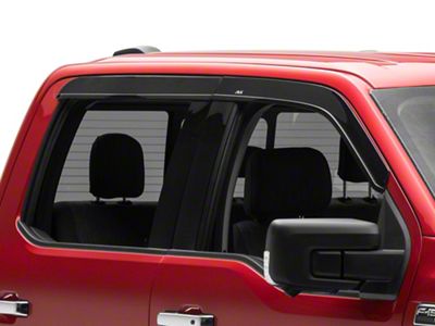 Low Profile Ventvisor Window Deflectors; Front and Rear; Dark Smoke (17-22 F-350 Super Duty SuperCrew)