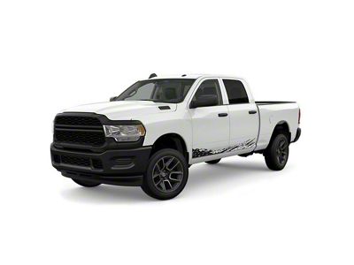 Lower Mud Splash Side Graphics; Matte Black (99-25 F-350 Super Duty)