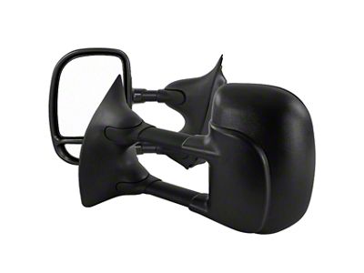Manual Adjustable and Extendable Towing Mirrors; Black (99-16 F-350 Super Duty w/o Ambient Air Temperature Sensor)