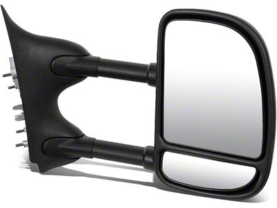 Manual Towing Mirror; Passenger Side; Black (99-07 F-350 Super Duty)