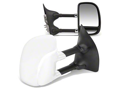 Manual Towing Mirrors; Chrome (99-07 F-350 Super Duty)
