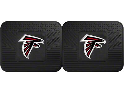 Molded Rear Floor Mats with Atlanta Falcons Logo (Universal; Some Adaptation May Be Required)