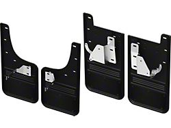 No-Drill Mud Flaps with Black Plate; Front and Rear (23-26 F-350 Super Duty SRW, Excluding Tremor)