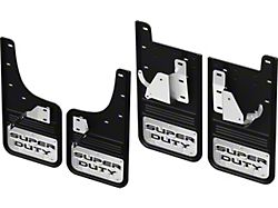 No-Drill Mud Flaps with Super Duty Logo; Front and Rear (23-26 F-350 Super Duty SRW, Excluding Tremor)
