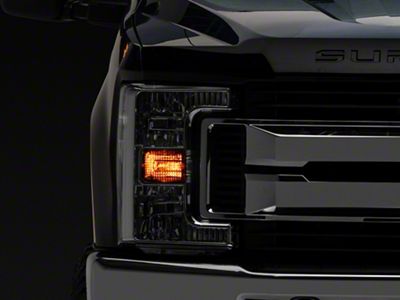 OE Style Headlight; Chrome Housing; Clear Lens; Passenger Side (17-19 F-350 Super Duty w/ Factory Halogen Headlights)