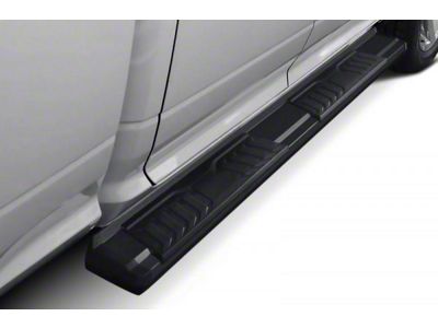 OE Style Running Boards; Black (17-24 F-350 Super Duty Regular Cab)