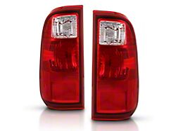 OE Style Tail Lights; Chrome Housing; Clear Lens (11-16 F-350 Super Duty)