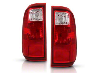 OE Style Tail Lights; Chrome Housing; Clear Lens (11-16 F-350 Super Duty)
