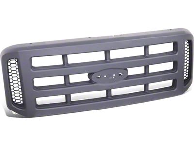 OE Style Upper Replacement Grille; Matte Black (05-07 F-350 Super Duty)
