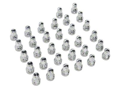 OEM Factory Style Chrome Lug Nut Kit; M14 x 1.5; Set of 32 (17-25 F-350 Super Duty)