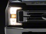 OEM Style Headlight; Chrome Housing; Clear Lens; Driver Side (17-19 F-350 Super Duty w/ Factory Halogen Headlights)