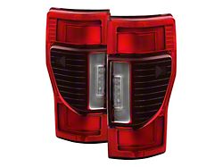 OEM Style LED Tail Lights; Chrome Housing; Red/Clear Lens (17-22 F-350 Super Duty w/ Factory Halogen Tail Lights)