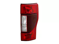 OEM Style Tail Light; Chrome Housing; Red/Clear Lens; Passenger Side (20-22 F-350 Super Duty w/ Factory Halogen BLIS Tail Lights)