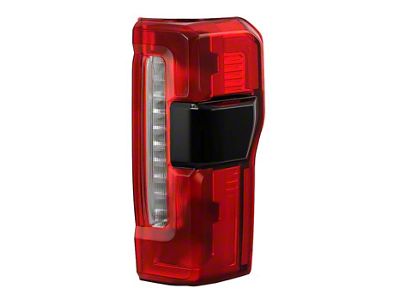 OEM Style Tail Lights; Chrome Housing; Red/Clear Lens; Passenger Side (23-26 F-350 Super Duty w/ Factory Halogen BLIS Tail Lights)